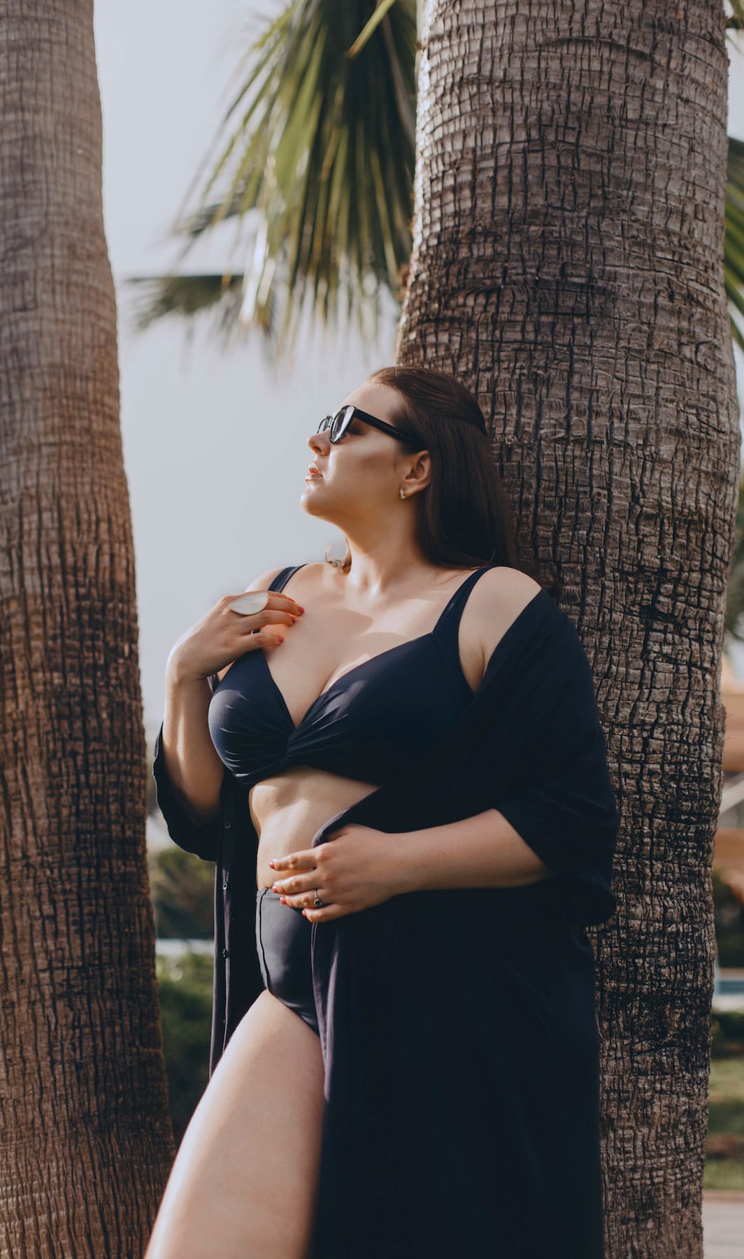 plus size woman in bathing suit
