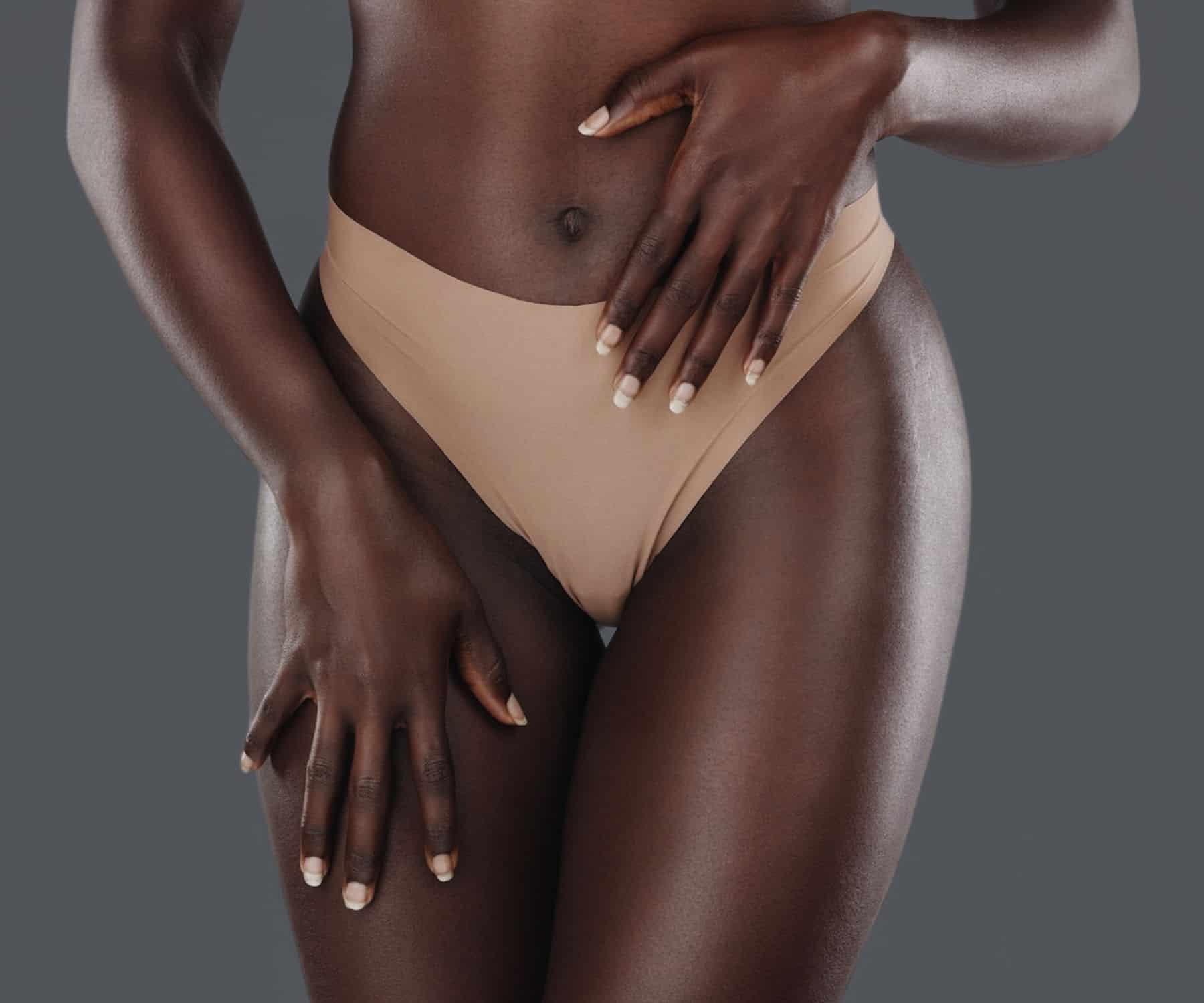 young woman in nude underwear young woman in nude underwear