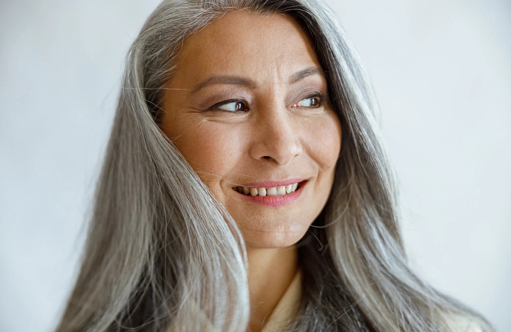 close up of attractive middle aged lady